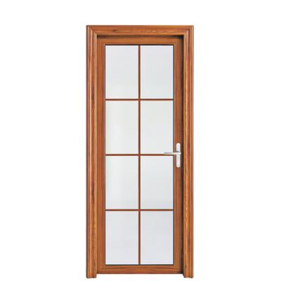 China Waterproof Double Glazed Hinged Door Powder Coated Aluminum Door Price Aluminum Door Bathroom Door Design for sale