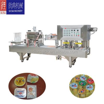 China Automatic Soft Beverage Tender Ice Cream Filling Machine / Jam Cup Filling Sealing Machine for sale