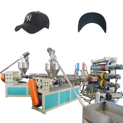 China Plastic Sheet PE Cap Brim Machine Foamed Sheet Making Machine for sale