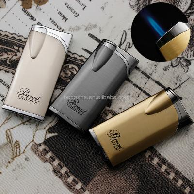 China Wide Metal Direct Injection Blue Flame Inflatable Cigarette Lighter Windproof Lighter CLASSIC Creative Lighter Set Wholesale for sale