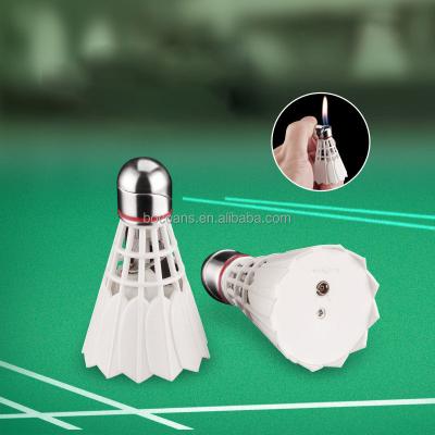 China Mini Badminton YM094 Open Flame Shape Lighter Inflatable Cigarette Set Wholesale CLASSIC Creative Personality Decoration for sale