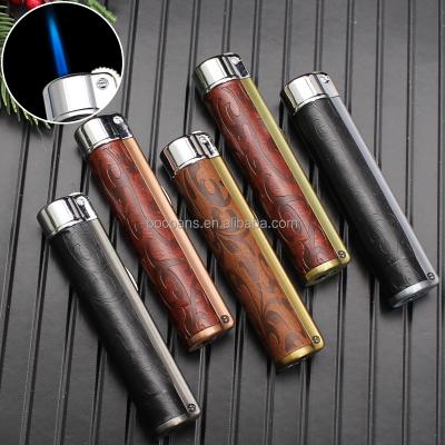 China Wholesale Lighter DL375 Inflatable Metal Fire Lighter Blue Flame Single Direct Lighter Creative Windproof Impact Lighter CLASSIC for sale