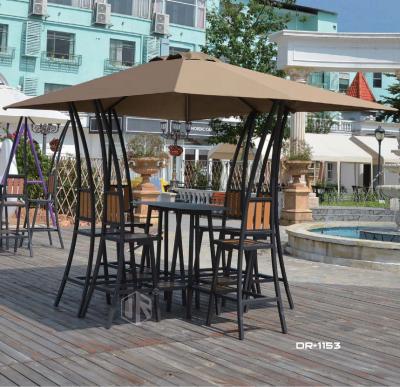 China Easy Assemble Metal Gazebo Garden Outdoor Patio Rattan Furniture Gazebo Pergola Wicker Pavilion for sale