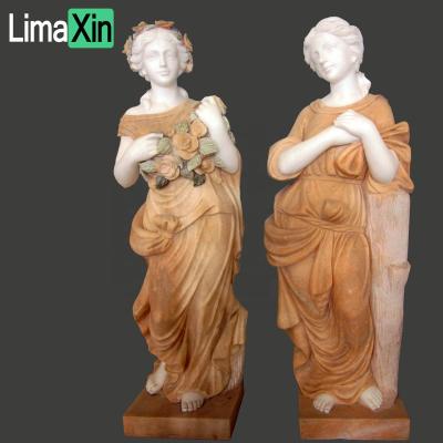 China EUROPEAN hot sell marble statue natural stone hand carved life size pink marble sculpture for sale for sale