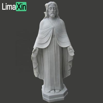 China EUROPEAN famous natural stone sculpture marble statue hande carved white marble Jesus Christ statue for sale