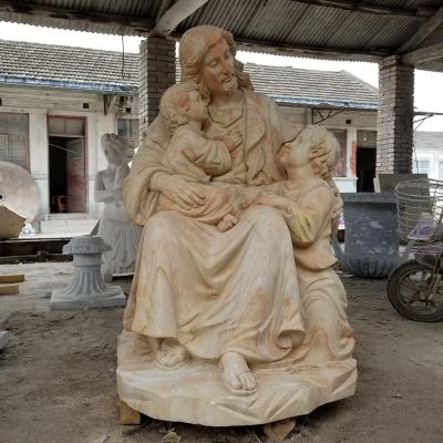 China EUROPEAN Customized Famous Hand Carved Marble Statue Life Size White Marble Statue Jesus Christ for sale