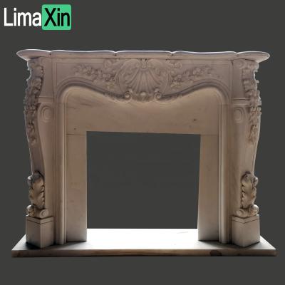 China Factory direct supply high-end classic home decorative indoor decorative fireplace guest room guest room marble fireplace for sale