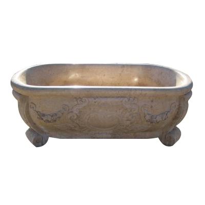 China EUROPEAN Stone Free Indoor Decorative Solid Marble Bathtub Natural Stone Bathtub for sale