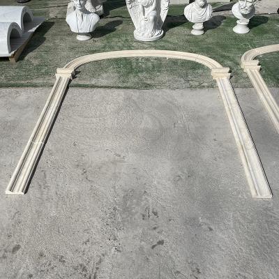 China Door edging factory supply modern marble directy marble door frame customized lime window edging for sale