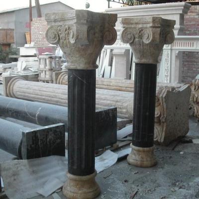 China Solid Roman Natural Stone Columns House Marble Column Pillars And Marble Columns For Interior for sale