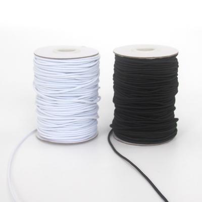 China Elastic Cords 3.5mm Polyester Bungee Cords Braided Colorful Round Elastic Viable Rope 1mm 1.5mm 2mm 3mm for sale