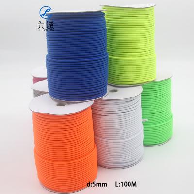 China Liucheng Factory Price Viable Wholesale Braided Bungee 5mm Bungee Elastic Cords For Stretch Rope Twine for sale