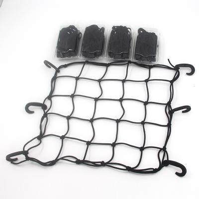 China Motorcycle Elastic Bungee Luggage Cargo Net With Hooks Stand For Motorcycles Bikes Cars Trucks for sale