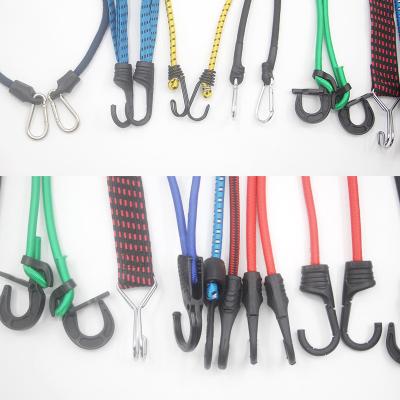 China 24pcs High Tenacity Elastic Rope Bungee Cord With PP Coated Steel Hooks for sale