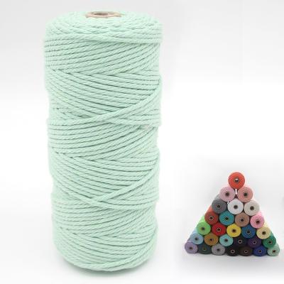 China High Tenacity China Manufacturer Thread Cotton Yarn 3mm Macrame Rope Cord for sale