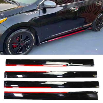 China Auto Sports Side Skirts 2.4 Meters Universal Look Wing Bumper Lip Bumper Black for sale