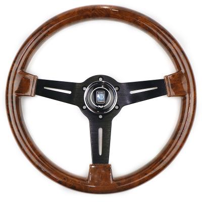 China Hot Selling Mahogany Antique Classic Car 14inch 35x35x10 Wheel Set Universal Racing Mahogany Solid Wood for sale