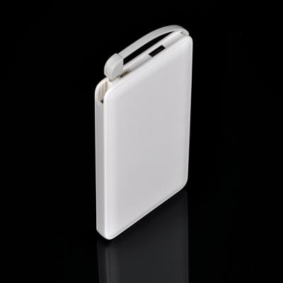 China Built in cable power bank smart mobile power bank manual power bank 10000 mah with built in electric power cable for sale