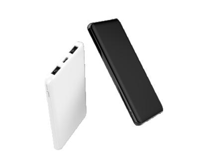 China Super Slim Dual USB Output Power Bank OEM Mobile Phone Power Holder Battery RoHS Slim Power Bank 5000mAh for sale