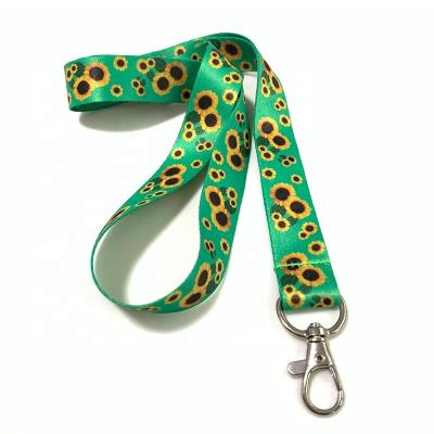 China Low MOQ Polyester Sublimation Full Color Heat Transfer Printing Polyester Lanyard Custom Key Chain Lanyards for sale