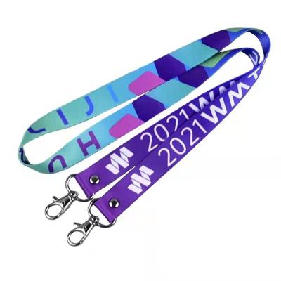 China Cell Phone Custom Necklace Polyester Logo Loose Lanyards Key Chain Lanyards for sale