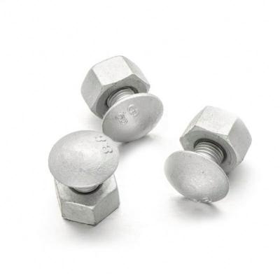 China Hot selling galvanized pavement safety hot dip bolt and nut with low price for sale