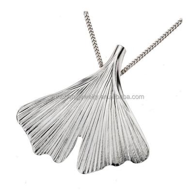 China Trendy Ginkgo Leaf Pendant in 925 Sterling Silver Jewelry for sale