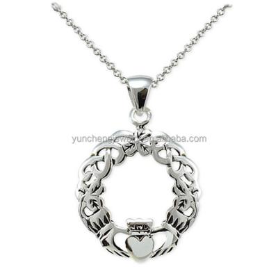 China Fashionable YCP7155 Love and Peace be pendant made of 925 Sterling Silver with heart in hands for sale