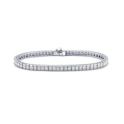 China FASHIONABLE 925 Sterling Silver Tennis Bracelet with Square CZ for sale