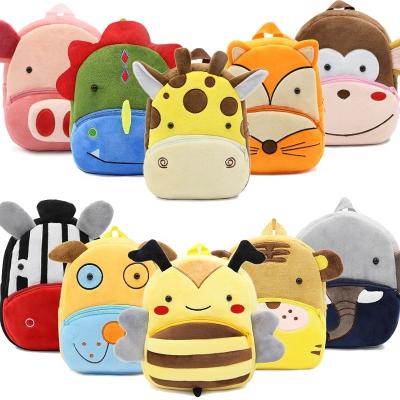 China Other 3D Little Kids Cute Kindergarten Schoolbag Zoo Animal Children Plush Smart Backpack School Bags for sale