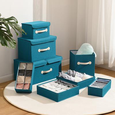 China Sustainable High Quality Foldable Storage Cube Bin Home Decorative Storage Box For Home Organizer for sale