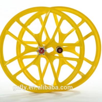 China Mountain Bikes Magnesium Alloy Bicycle Parts 10 Spoke 22inch Wheel Bike Wheel Assembly for sale