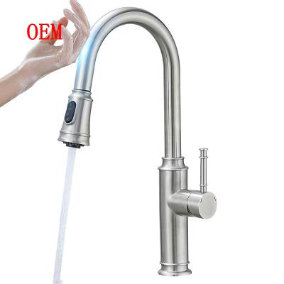 China Sensor Kitchen Faucet  Stainless Steel Brushed Kitchen Faucet for sale