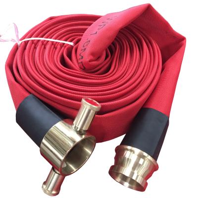 China Maritime Hot Selling Fire Fighting Flexible Epdm Practical Fire Lined Fire Fighting Hose With BS Couplings for sale