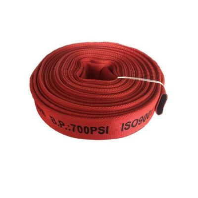 China Brand New Maritime Fire Fighting Low Price Portable Corrosion Resistant Epdm Lined Red Silk Fire Fighting Hose for sale