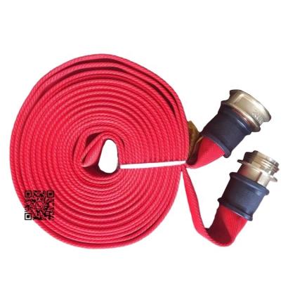 China 2021 New Product Maritime Fire Fighting Coated Fire Hose Singlle Jacket Lined Hose Municipal Fire Hose for sale