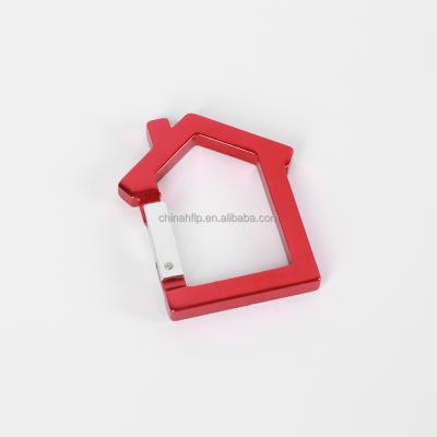 China Good Product Heavy Industry Small Metal Carabiner Shaped Key Chain Mini Camping Heavy Duty Locking Custom Colored for sale