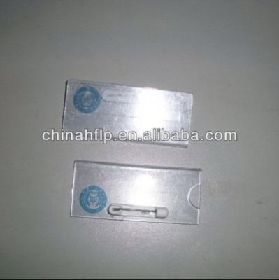 China plastic decorative promotional name badge with safety pin for sale