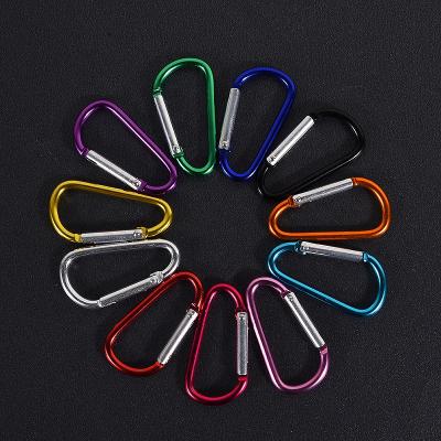 China Hot Selling Black Plastic Stainless Steel Mini Locking Multi Colorful Keychain Tool Carabiner Heavy Industry for sale