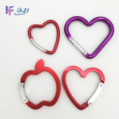 China Widely Use High Quality Heart Shape Aluminum Carabiner for sale