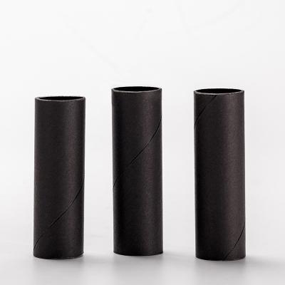 China Recycled Materials Wholesale High Quality Kraft Paper Cardboard Black Paper Pipe For Packaging for sale