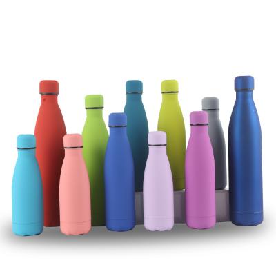 China PORTABLE Soft Touch 17oz Wholesale Vacuum Double Wall Insulated Stainless Steel Copper Kids Cola Shape Sport Drinking Water Bottle for sale