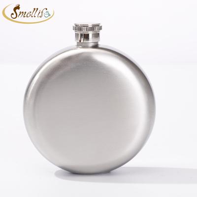 China 5oz Whiskey Liquor Whiskey 18/8 Stainless Steel 304 Stainless Steel Round Hip Flask With Laser Engraved Logo for sale