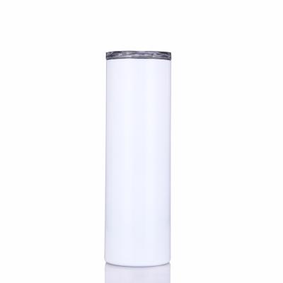 China Sustainable 20oz Stainless Steel Straight Lean Sublimation Masks Tumbler Cups With Slide Lids And Straw 20 oz for sale