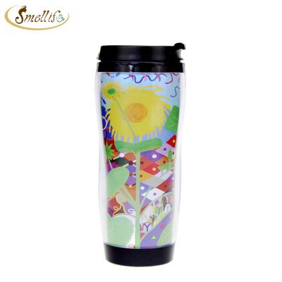 China AS Plastic With Plastic Tumbler With Paper Gel Free DIY 12oz 350ml BPA Free Double Wall Coffee Mug Insert for sale