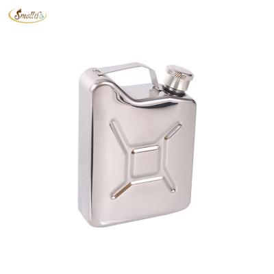 China Portable Jerry Can Shape Alcohol Bottle Whiskey 5oz Stainless Steel Oil Small Pocket Wine Bottle Jug Jug Hip Flasks for sale