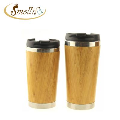 China Viable Popular Fashion 16oz Bamboo Thermo Coffee Mug With Leak Proof Lid for sale