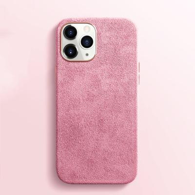 China Super Shockproof Luxury Italian Suede Fiber Case For iPhone14 13 Anti-fur Back Cover Leather Cases For iPhone14Pro 13 12max for sale