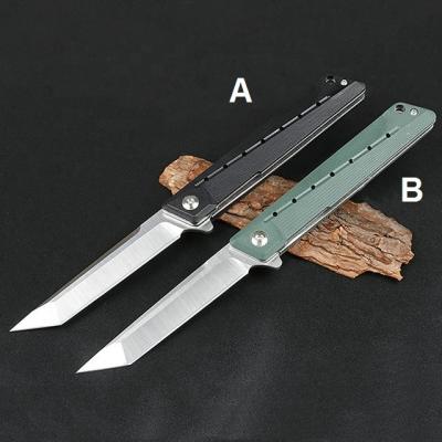 China Non-Variable Blade Hunting OEM T Shape Black/Green Porcelain G10 Handle Custom Logo Knife for sale