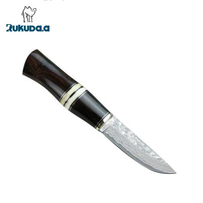 China Hunting Knife Damascus Steel Knife Blanks Hunting Wood Knives Fixed Blade for sale